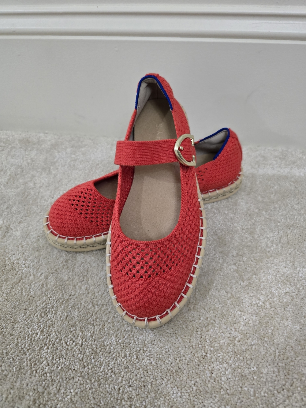 Time and Tru Elegant Red Espadrille Mary Jane Dress Shoes Women’s Size 6 - Picture 10 of 16